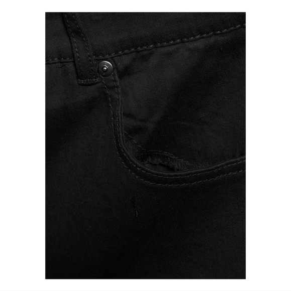 Terra & Sky Women's Plus Size Skinny Jeans High Rise Black - Picture 4 of 6